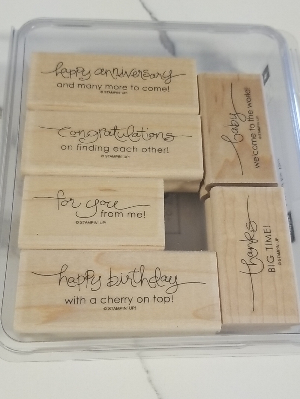Stampin' Up!  A Word For You Wood Stamp set